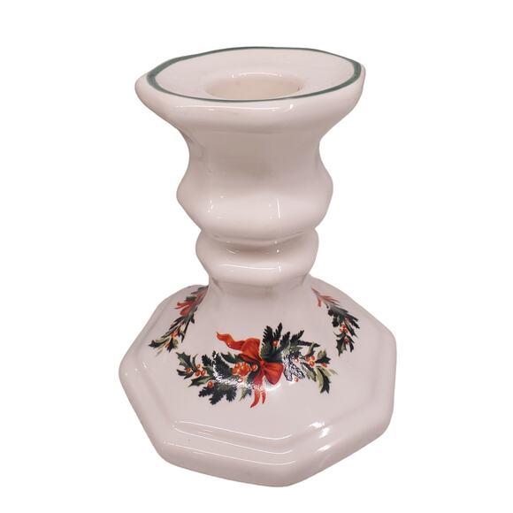 Vintage Pfaltzgraff Christmas Heritage Vintage Avon Winter Rose Santa Candle - Picture 3 of 16